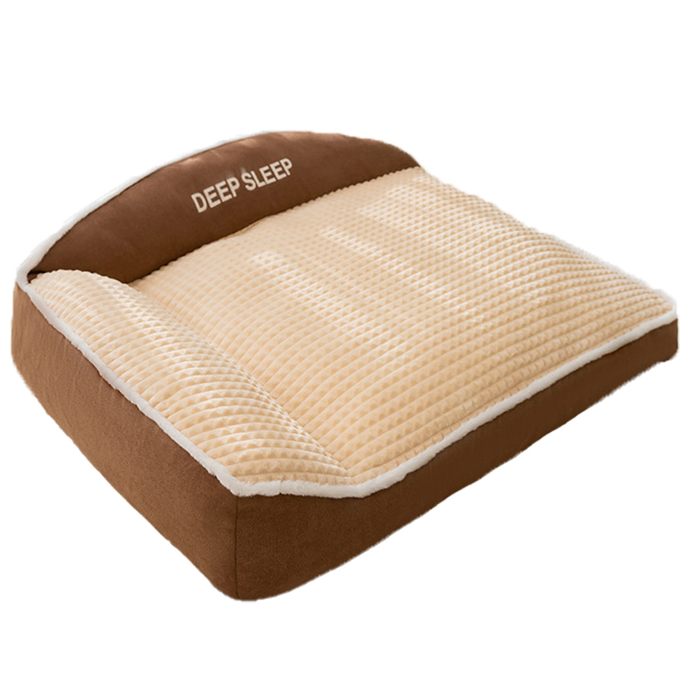 Dog Bed Super Large 120cm Dog Couch Thick & Warm Brown