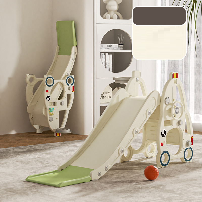 Kids Slide with Basket Ball Green