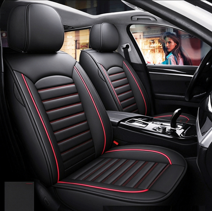 Car Seat Cover Faux Leather Cushion 5 Seater Full Set Front & Rear