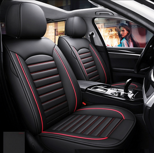 Car Seat Cover Faux Leather Cushion 5 Seater Full Set Front & Rear