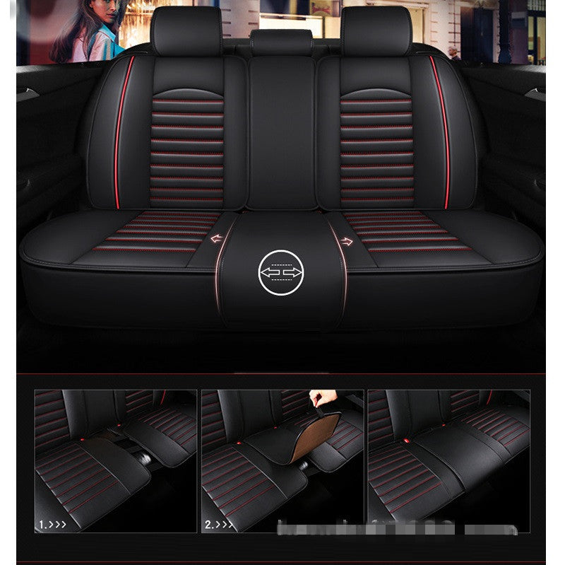 Car Seat Cover Faux Leather Cushion 5 Seater Full Set Front & Rear