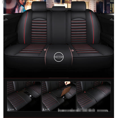 Car Seat Cover Faux Leather Cushion 5 Seater Full Set Front & Rear