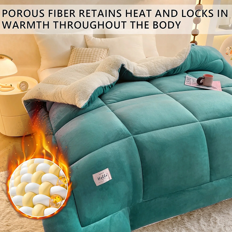 Thicken Blanket Soft Luxury Heavy 3kg Quilted Bedding Warm Cozy Machine Washable