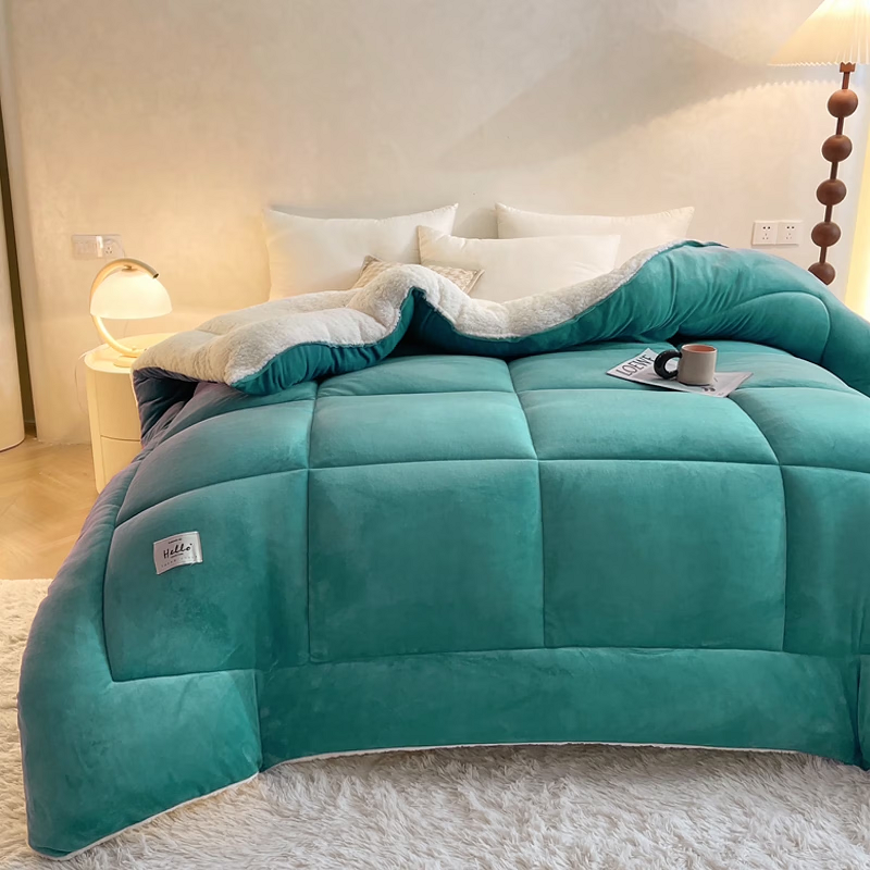 Thicken Blanket Soft Luxury Heavy 3kg Quilted Bedding Warm Cozy Machine Washable