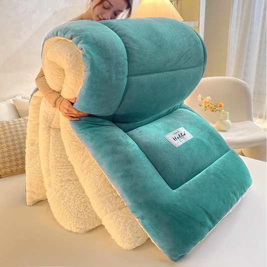 Thicken Blanket Soft Luxury Heavy 3kg Quilted Bedding Warm Cozy Machine Washable