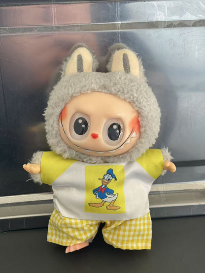 1 pcs 17cm Labubu first and second generation universal fashion mini doll clothing