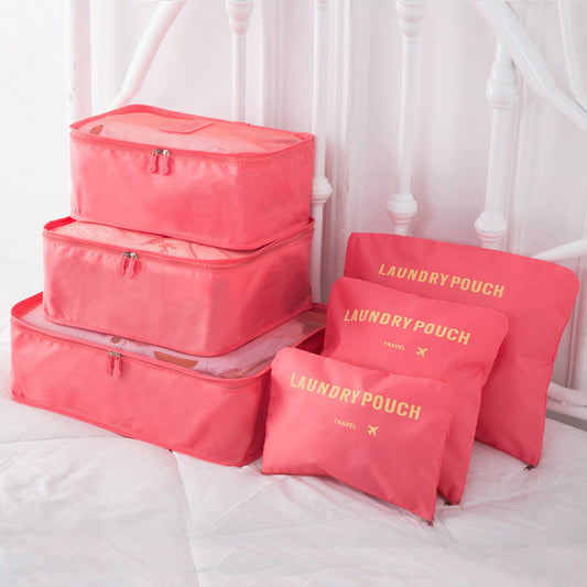 6Pcs Travel Storage Bag Set for Clothes Luggage Packing Cube Organizer Suitcase