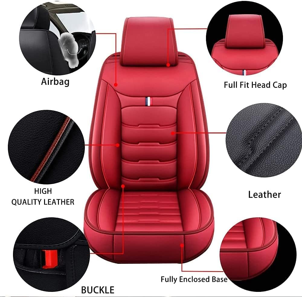 Car Seat Cover Faux Leather Cushion 5 Seater Full Set Front Rear Premium Quality
