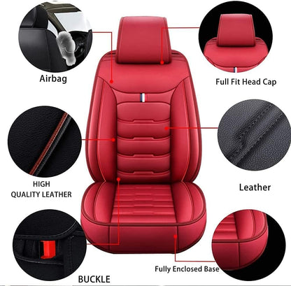 Car Seat Cover Faux Leather Cushion 5 Seater Full Set Front Rear Premium Quality
