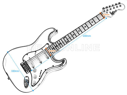 Electric Guitar, MS-100/BK, Glossy Black