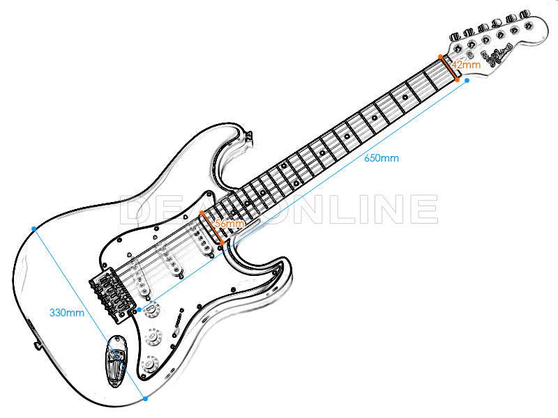 Electric Guitar, MS-100/BK, Glossy Black