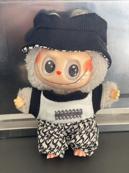 1 pcs 17cm Labubu first and second generation universal fashion mini doll clothing