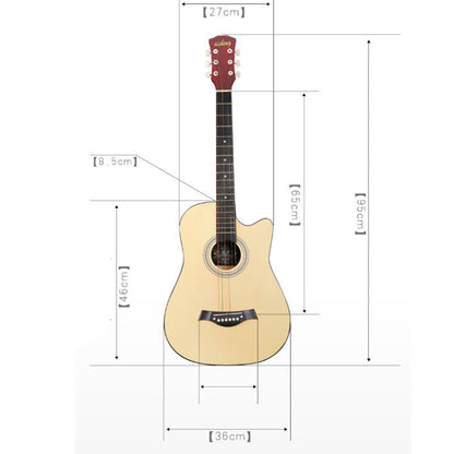 GRIT WOOD PATTERN 38" Wooden Acoustic Guitar