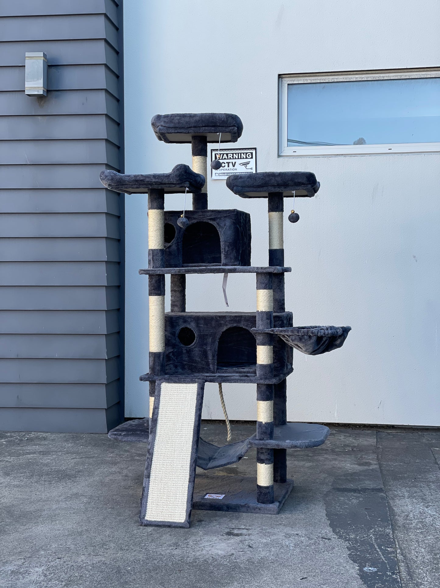 Cat Tree House Scratching Post Condo - 162CM DARK GREY