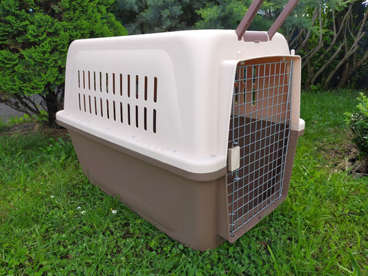 X-Large Airline Travel Cage/Carrier/Crate 99cm Wheeled Air NZ - Brown