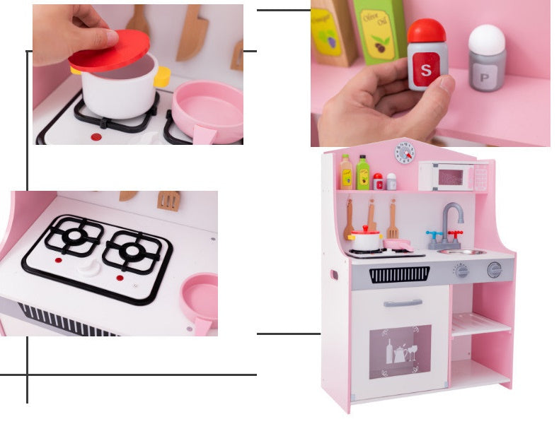 Wooden KIDS kitchen toys Simple nordic style kitchen Wooden sound kitchen