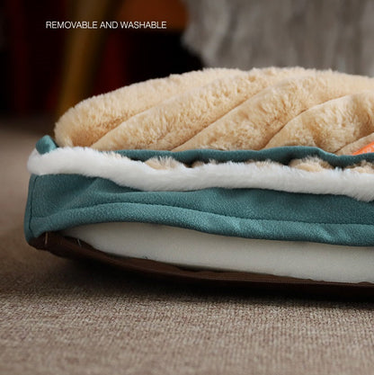 L Plush and Velvet Waves Perfect Comfort Dog Bed 97cm