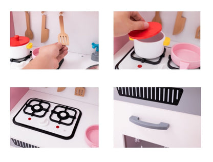 Wooden KIDS kitchen toys Simple nordic style kitchen Wooden sound kitchen