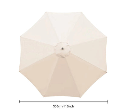 3M Parasol Replacement Cloth Round Garden Umbrella Cover For 8-Arm