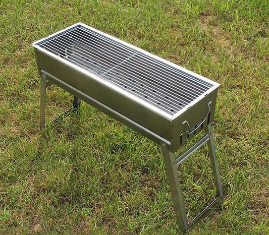 Folding Barbecue BBQ Charcoal Grill 62cm x 23cm High 46cm