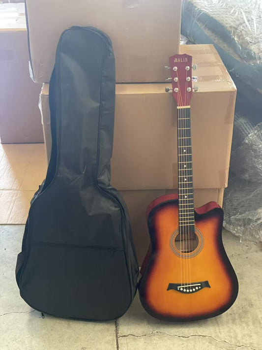 ORANGE Brand New 38C Wooden Acoustic Guitar with Guitar Bag
