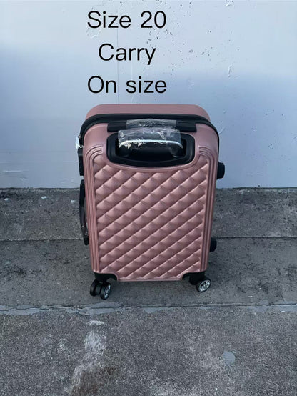 ROSE GOLD 360 Spanner 4 Wheels ABS Hardcase Travel Suitcase Luggage