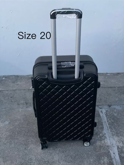 BLACK 360 Spanner 4 Wheels ABS Hardcase Travel Suitcase Luggage