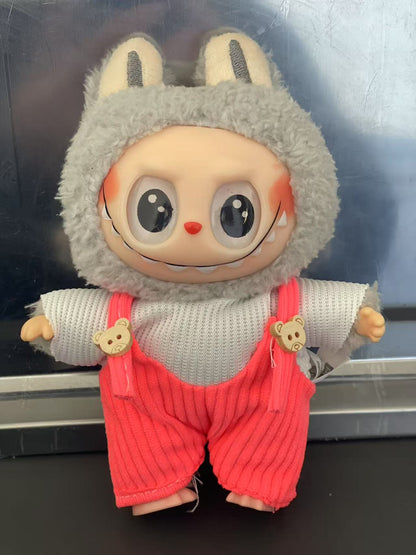 1 pcs 17cm Labubu first and second generation universal fashion mini doll clothing