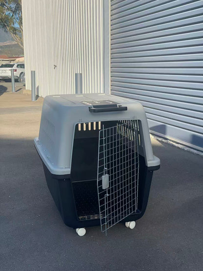 X-Large Airline Travel Cage/Carrier/Crate 99cm Wheeled Air NZ - Brown