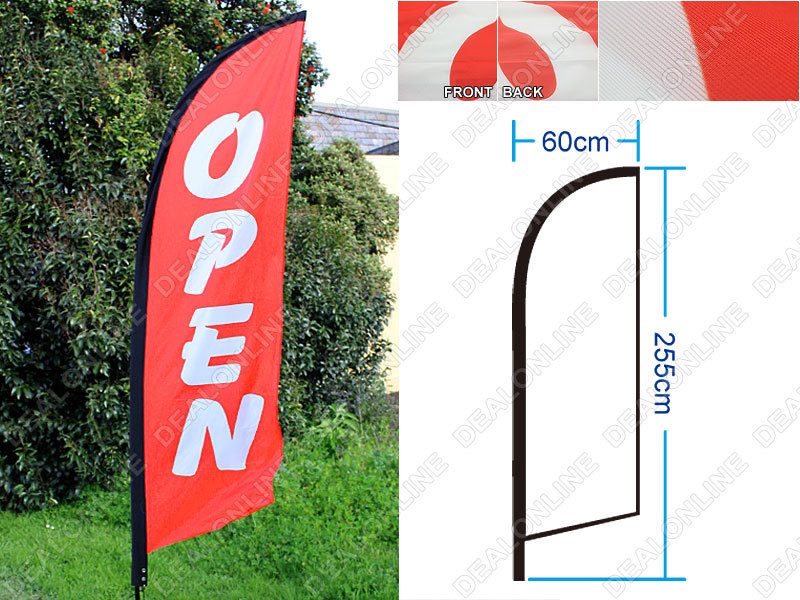 'COFFEE' 3.4m Drill/SET Commercial Feather Banner Flag Set