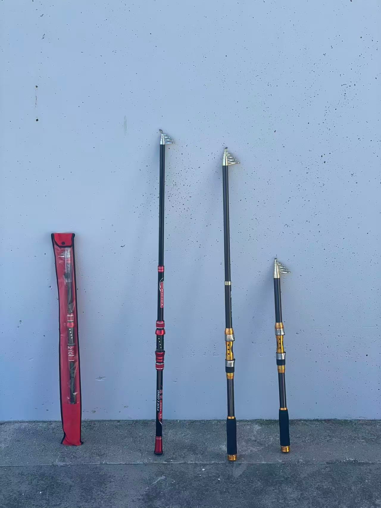 2.7M Telescopic Fishing Rod, Fiber Portable Collapsible Fishing Pole 97% Carbon