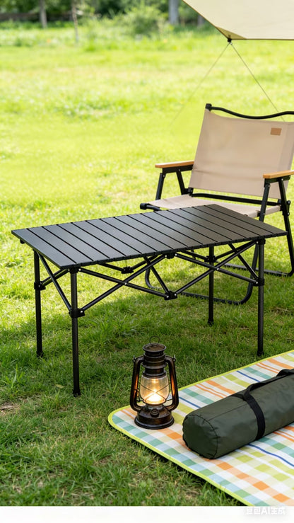 Portable Folding Table Tea Picnic Camping Barbecue Square Table 95X55X50cm