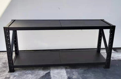 BLACK - Heavy Duty Shelves / Workbench - 90X200X60CM