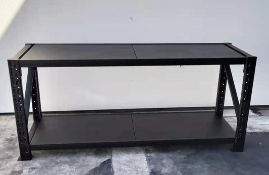 BLACK - Heavy Duty Shelves / Workbench - 90X200X60CM